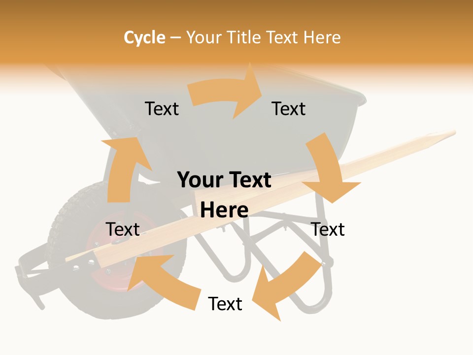 Isolated Wheelbarrow Gardening Tool On White Background PowerPoint Template
