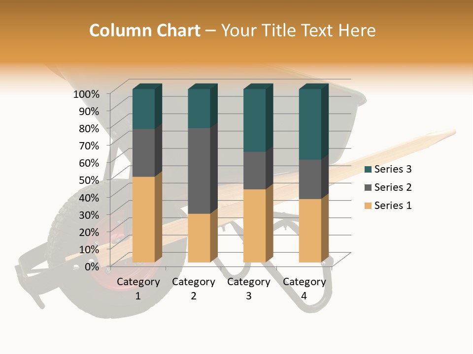 Isolated Wheelbarrow Gardening Tool On White Background PowerPoint Template