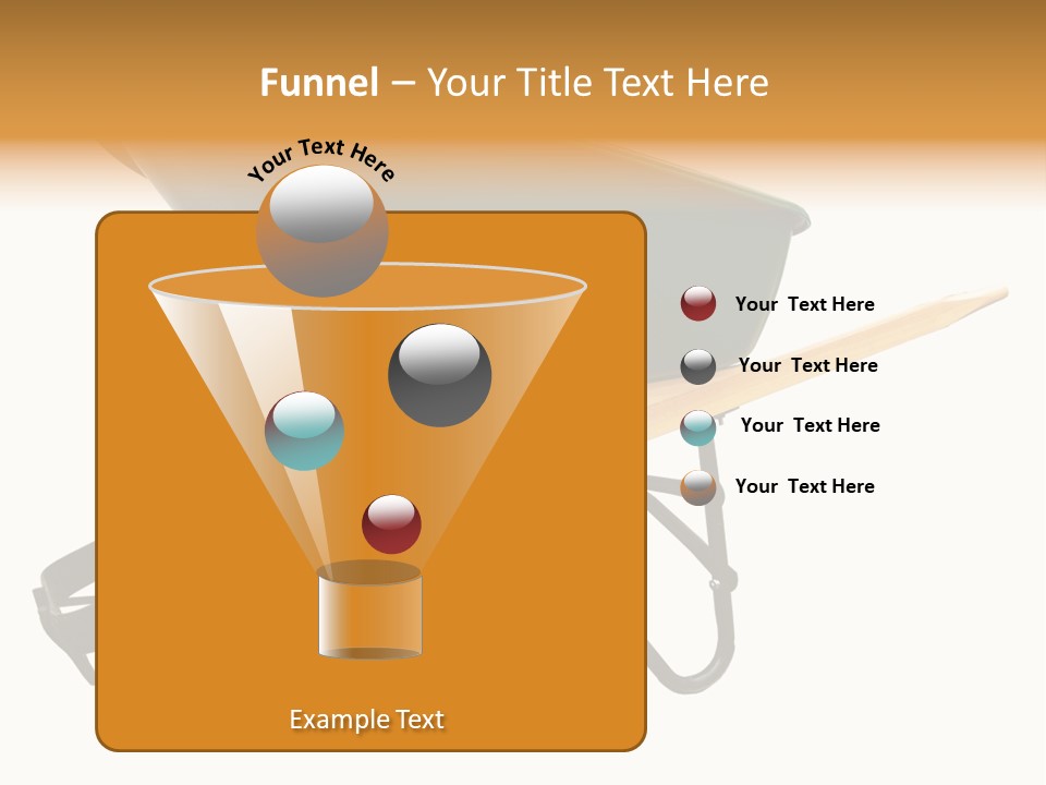 Isolated Wheelbarrow Gardening Tool On White Background PowerPoint Template