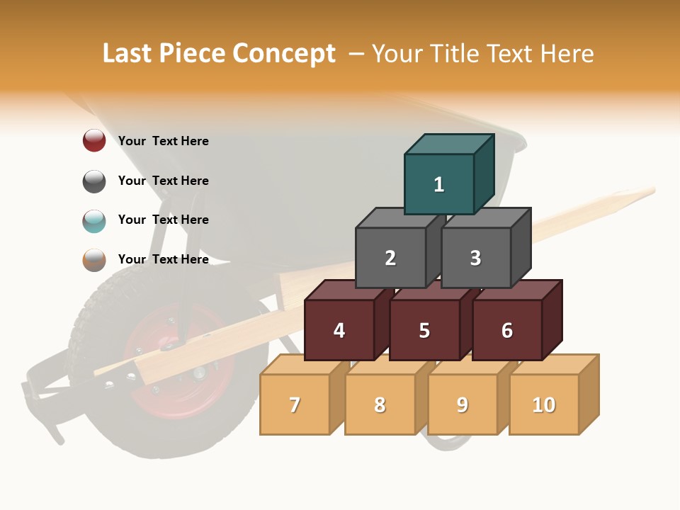 Isolated Wheelbarrow Gardening Tool On White Background PowerPoint Template