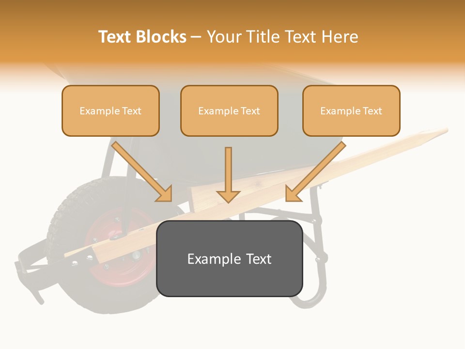 Isolated Wheelbarrow Gardening Tool On White Background PowerPoint Template