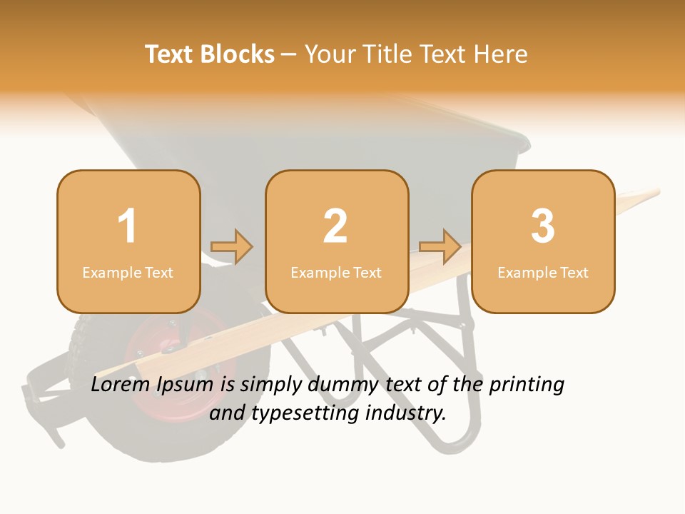 Isolated Wheelbarrow Gardening Tool On White Background PowerPoint Template