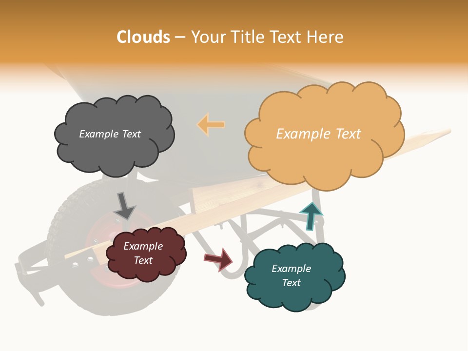 Isolated Wheelbarrow Gardening Tool On White Background PowerPoint Template