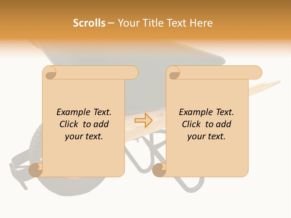 Isolated Wheelbarrow Gardening Tool On White Background PowerPoint Template
