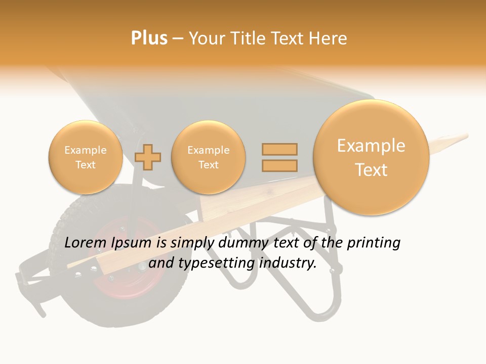 Isolated Wheelbarrow Gardening Tool On White Background PowerPoint Template