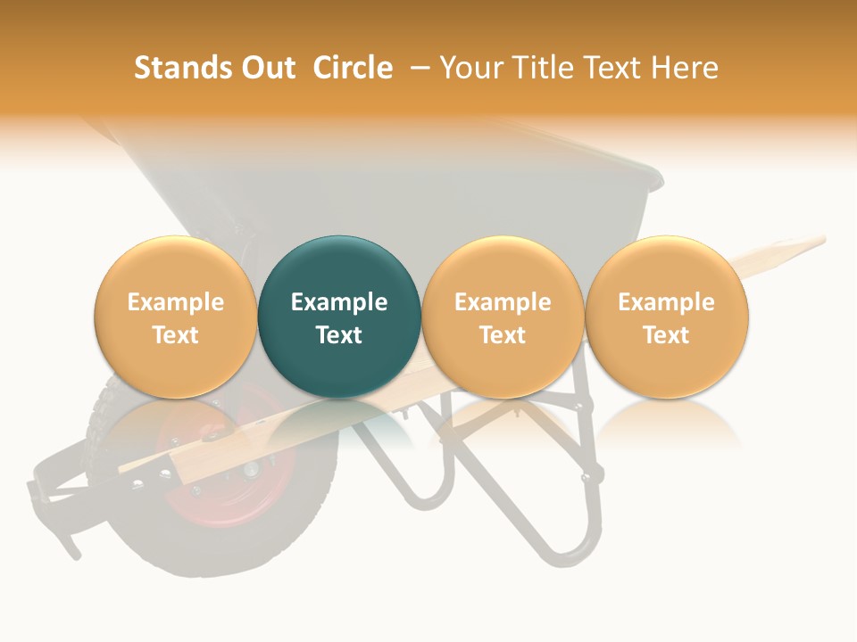 Isolated Wheelbarrow Gardening Tool On White Background PowerPoint Template