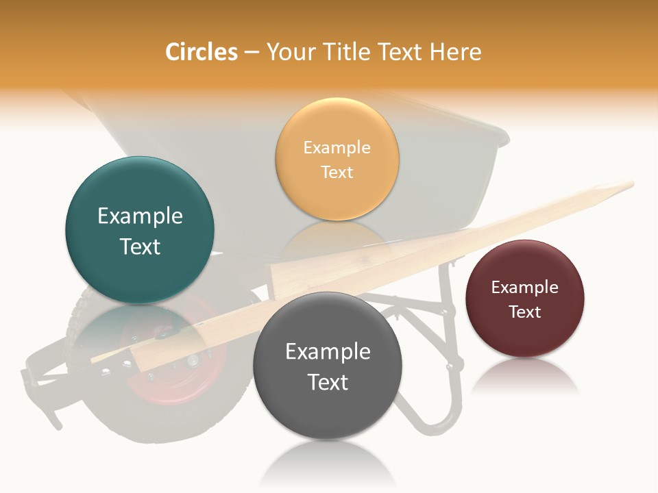 Isolated Wheelbarrow Gardening Tool On White Background PowerPoint Template