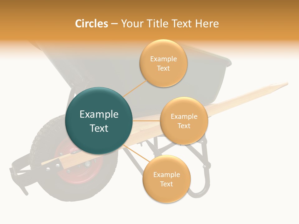 Isolated Wheelbarrow Gardening Tool On White Background PowerPoint Template