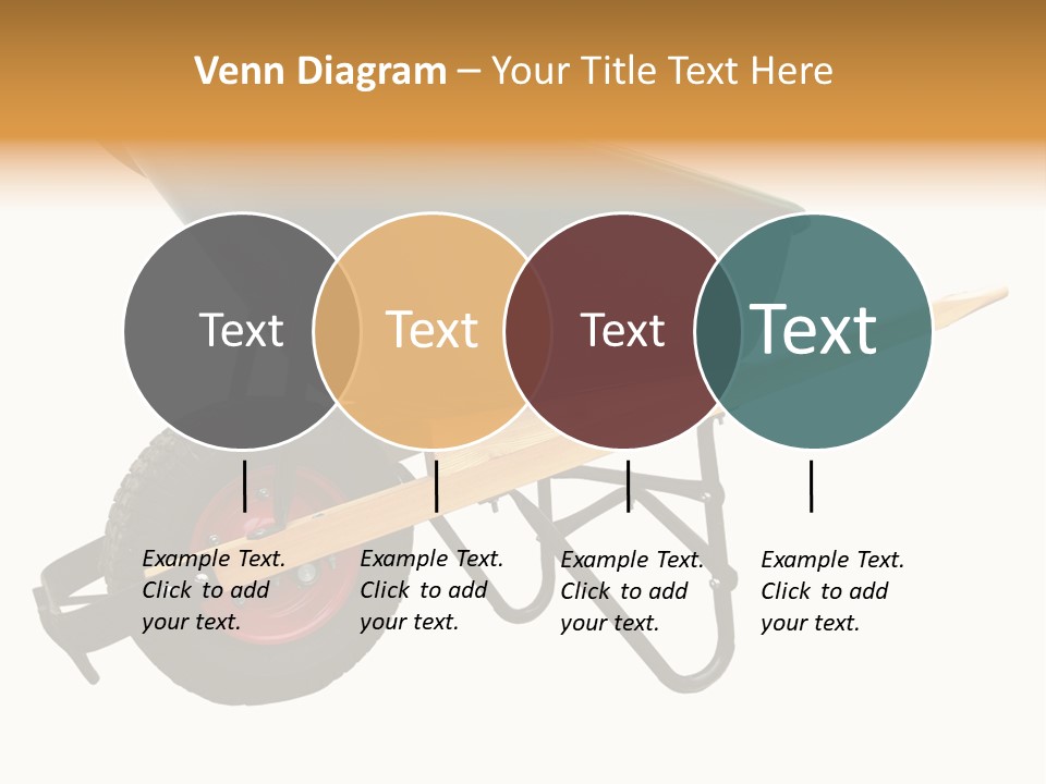 Isolated Wheelbarrow Gardening Tool On White Background PowerPoint Template