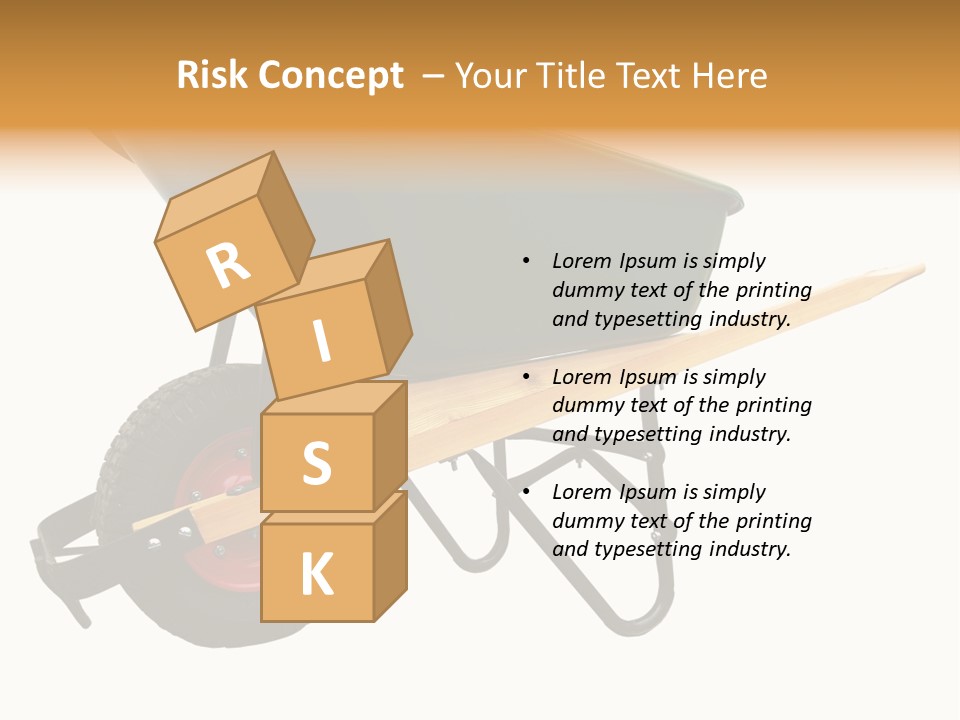 Isolated Wheelbarrow Gardening Tool On White Background PowerPoint Template