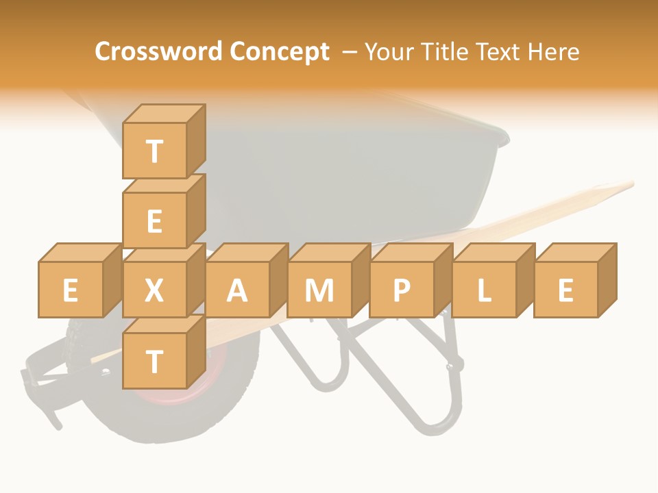 Isolated Wheelbarrow Gardening Tool On White Background PowerPoint Template