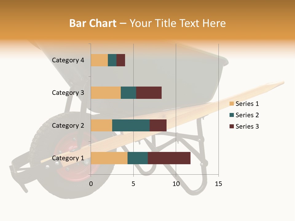 Isolated Wheelbarrow Gardening Tool On White Background PowerPoint Template