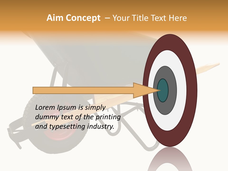 Isolated Wheelbarrow Gardening Tool On White Background PowerPoint Template