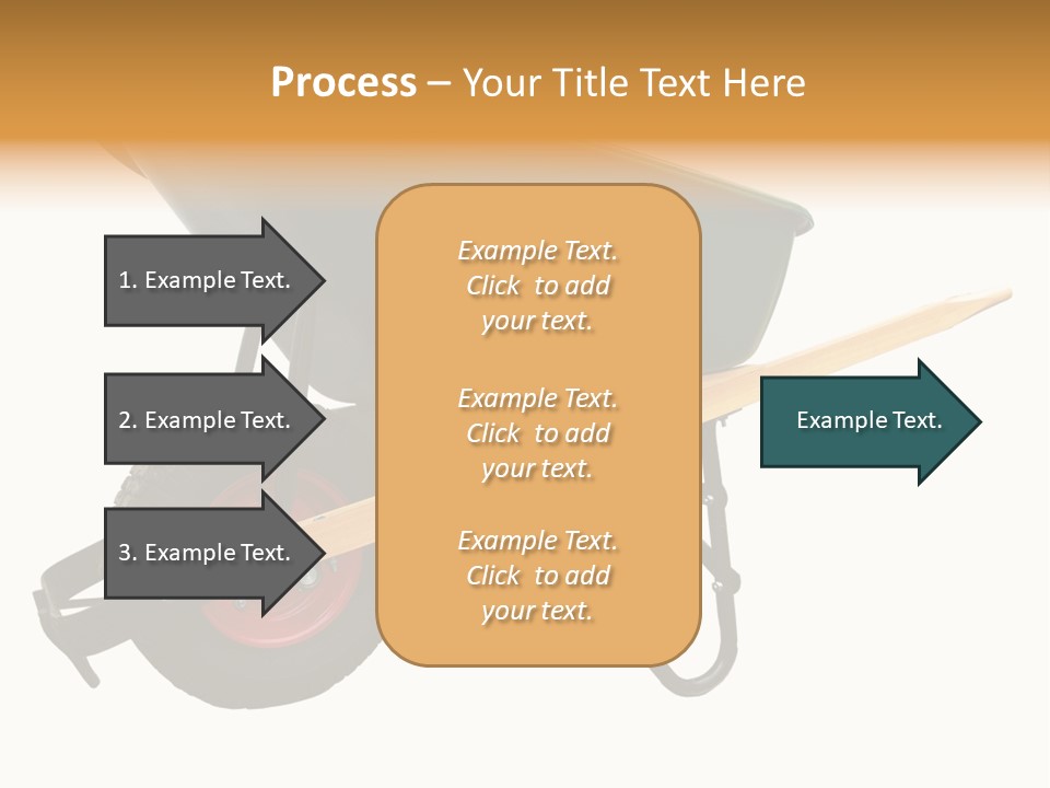 Isolated Wheelbarrow Gardening Tool On White Background PowerPoint Template