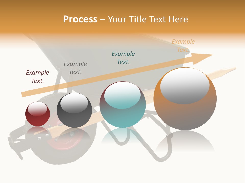 Isolated Wheelbarrow Gardening Tool On White Background PowerPoint Template