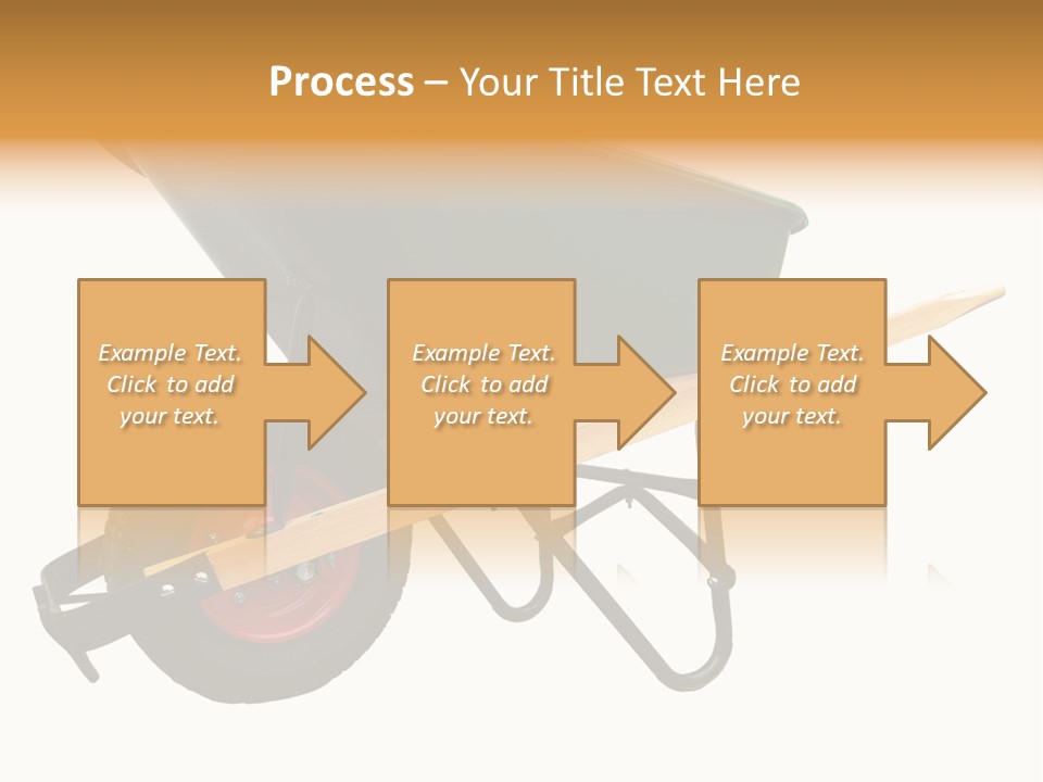 Isolated Wheelbarrow Gardening Tool On White Background PowerPoint Template