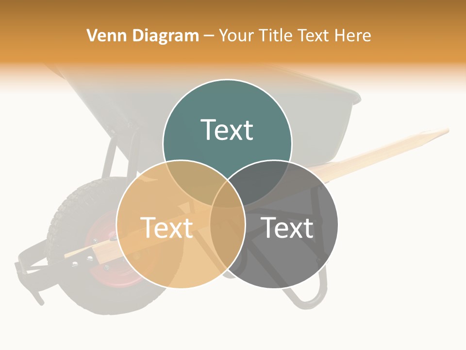 Isolated Wheelbarrow Gardening Tool On White Background PowerPoint Template