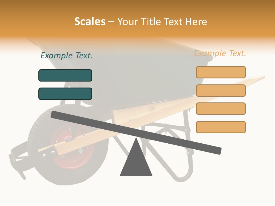 Isolated Wheelbarrow Gardening Tool On White Background PowerPoint Template