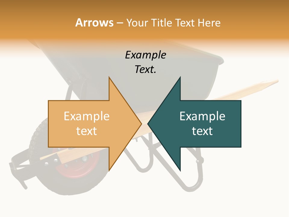 Isolated Wheelbarrow Gardening Tool On White Background PowerPoint Template