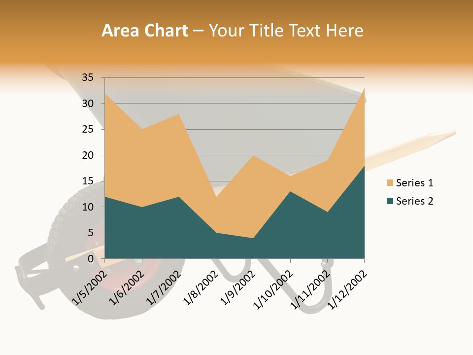 Isolated Wheelbarrow Gardening Tool On White Background PowerPoint Template