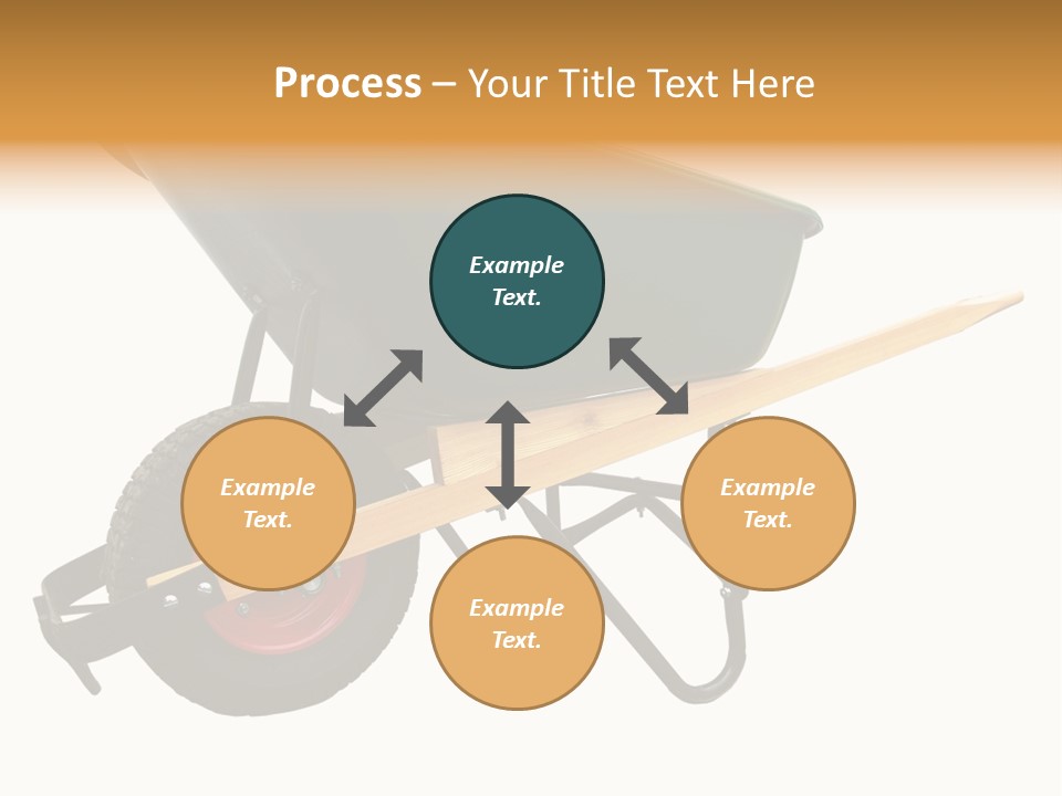 Isolated Wheelbarrow Gardening Tool On White Background PowerPoint Template