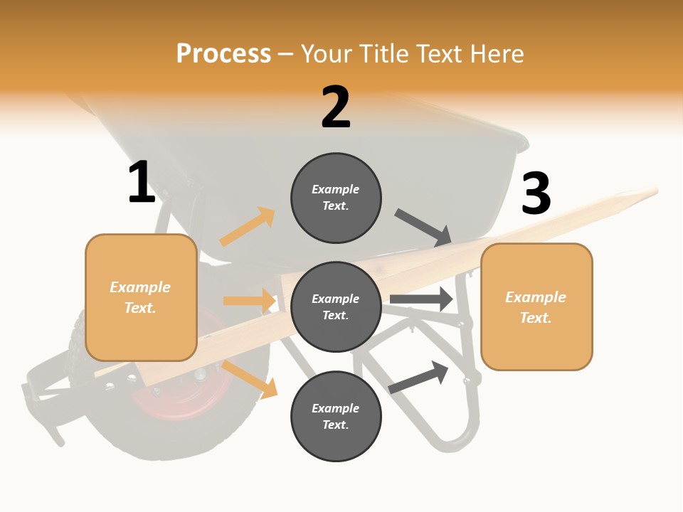 Isolated Wheelbarrow Gardening Tool On White Background PowerPoint Template