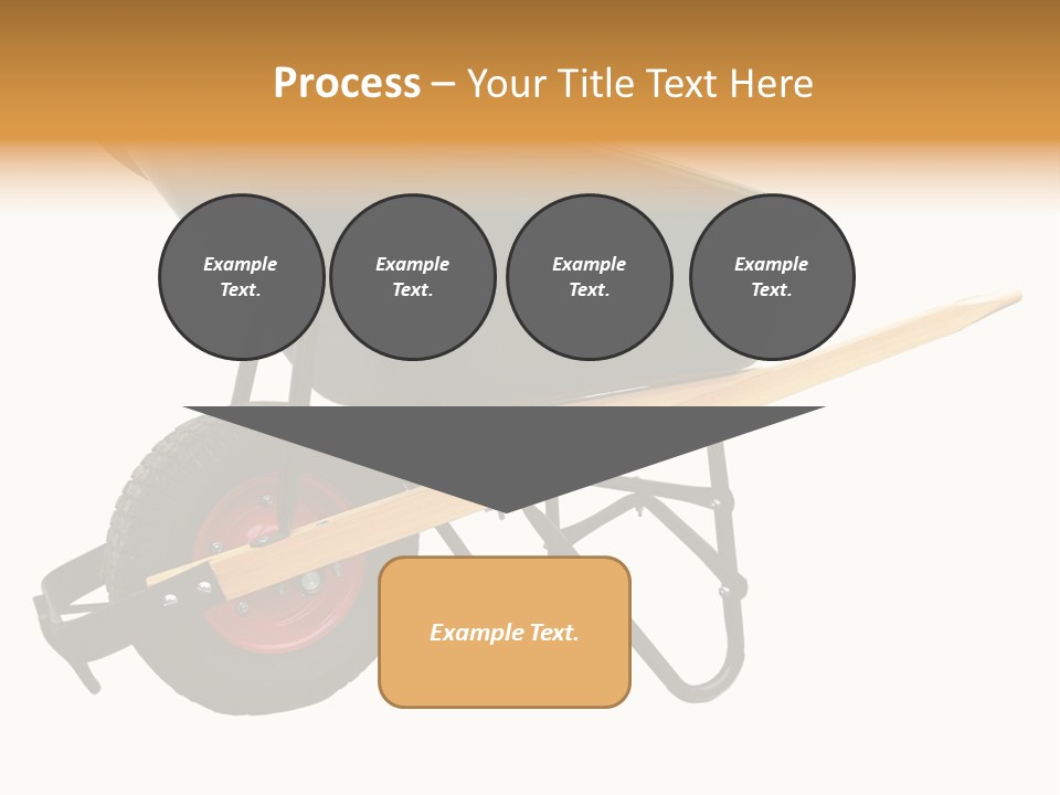 Isolated Wheelbarrow Gardening Tool On White Background PowerPoint Template