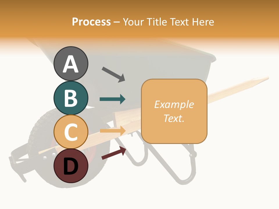 Isolated Wheelbarrow Gardening Tool On White Background PowerPoint Template