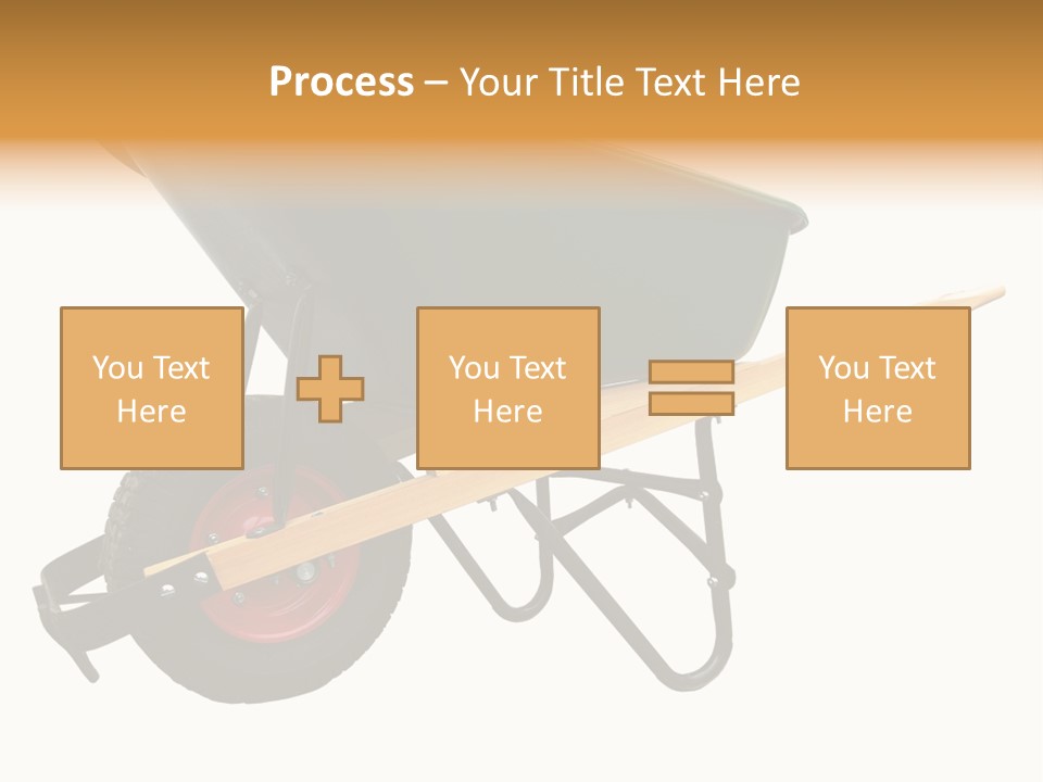 Isolated Wheelbarrow Gardening Tool On White Background PowerPoint Template