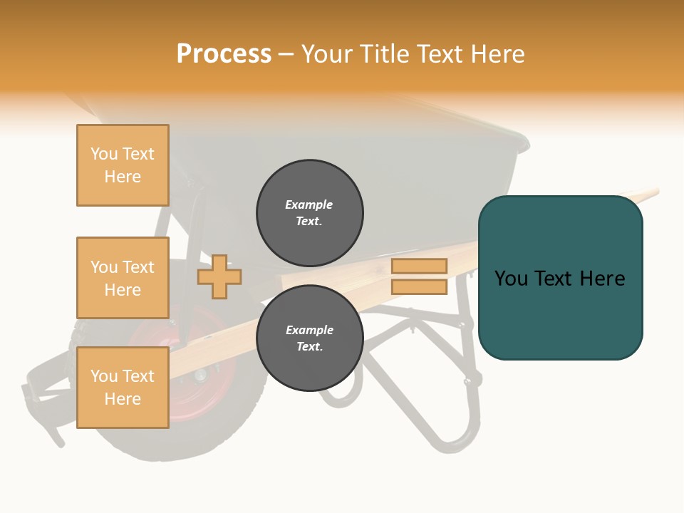 Isolated Wheelbarrow Gardening Tool On White Background PowerPoint Template