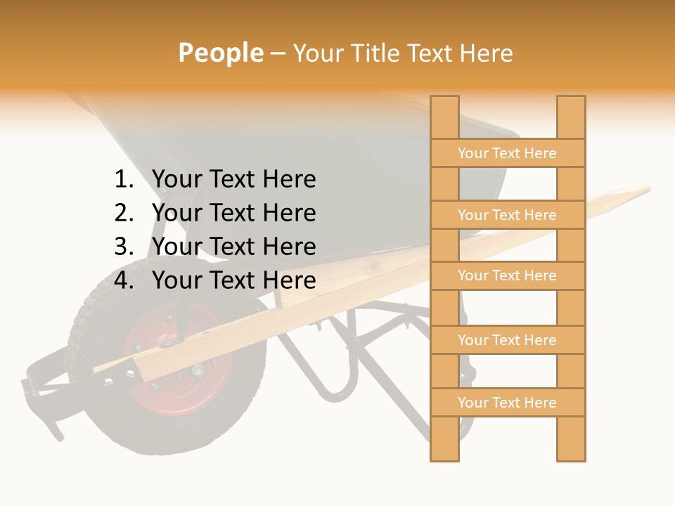 Isolated Wheelbarrow Gardening Tool On White Background PowerPoint Template