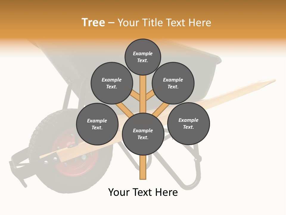 Isolated Wheelbarrow Gardening Tool On White Background PowerPoint Template