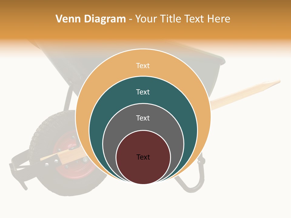 Isolated Wheelbarrow Gardening Tool On White Background PowerPoint Template