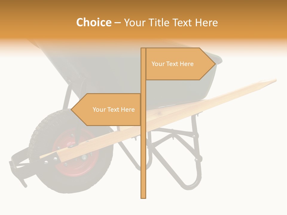 Isolated Wheelbarrow Gardening Tool On White Background PowerPoint Template