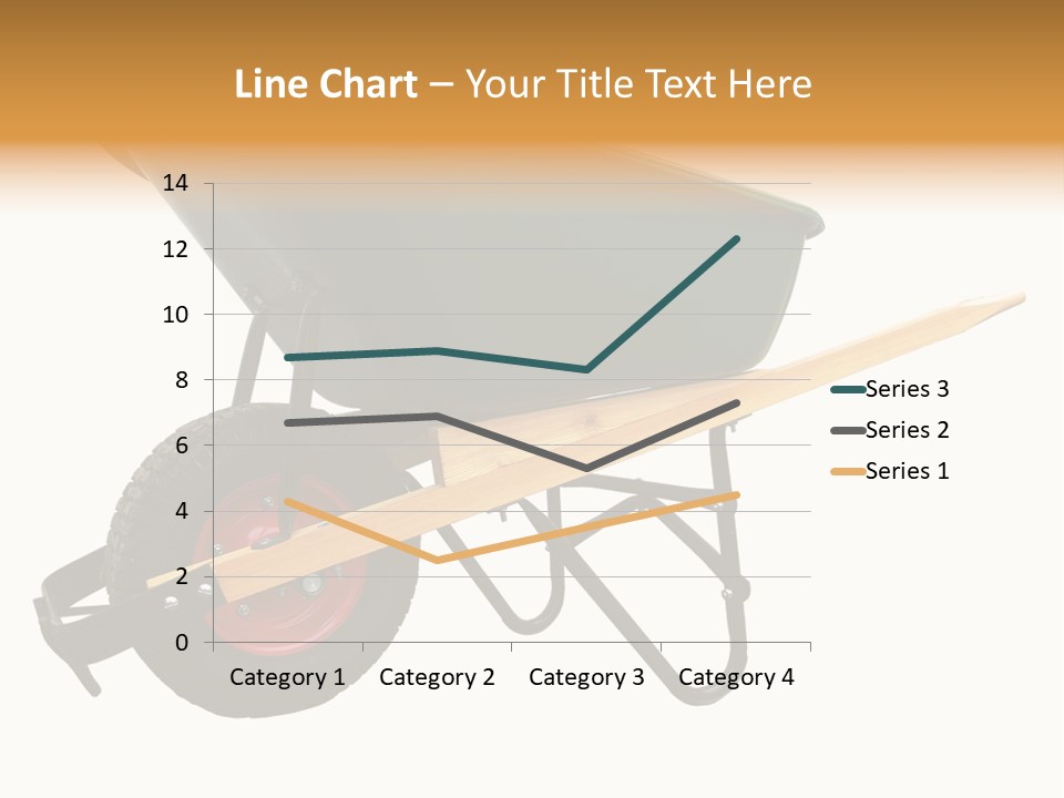 Isolated Wheelbarrow Gardening Tool On White Background PowerPoint Template