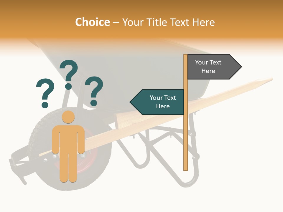 Isolated Wheelbarrow Gardening Tool On White Background PowerPoint Template