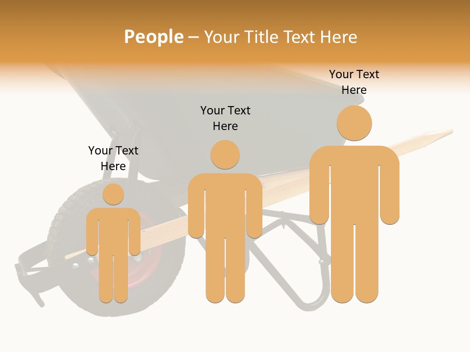 Isolated Wheelbarrow Gardening Tool On White Background PowerPoint Template