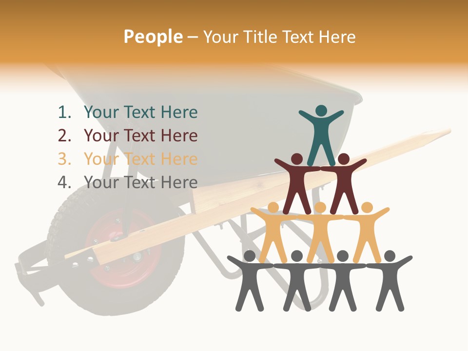 Isolated Wheelbarrow Gardening Tool On White Background PowerPoint Template