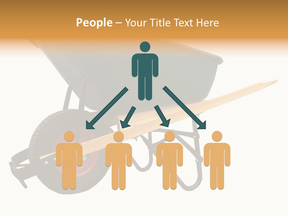 Isolated Wheelbarrow Gardening Tool On White Background PowerPoint Template