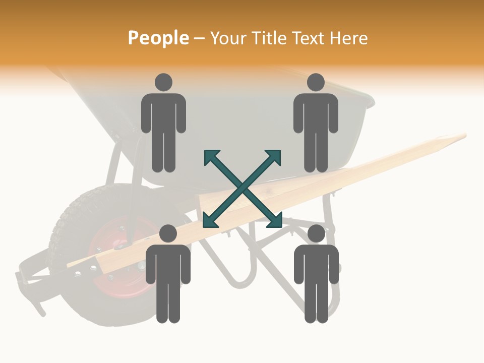 Isolated Wheelbarrow Gardening Tool On White Background PowerPoint Template