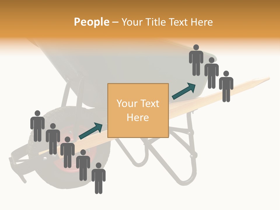 Isolated Wheelbarrow Gardening Tool On White Background PowerPoint Template