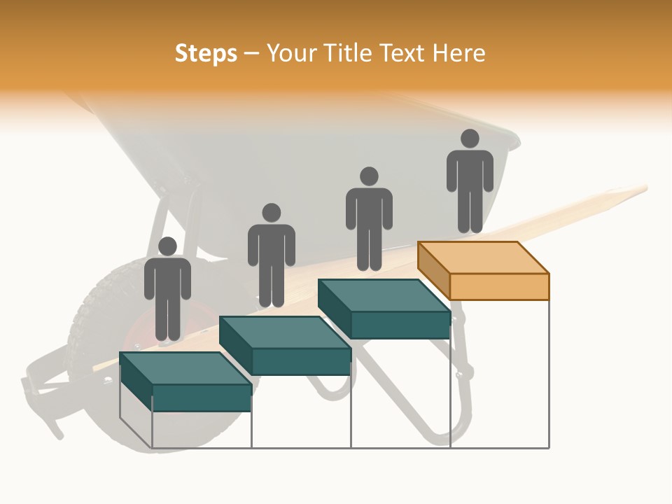 Isolated Wheelbarrow Gardening Tool On White Background PowerPoint Template