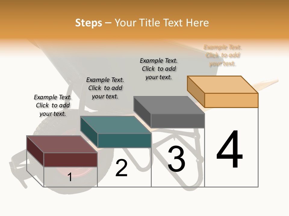 Isolated Wheelbarrow Gardening Tool On White Background PowerPoint Template