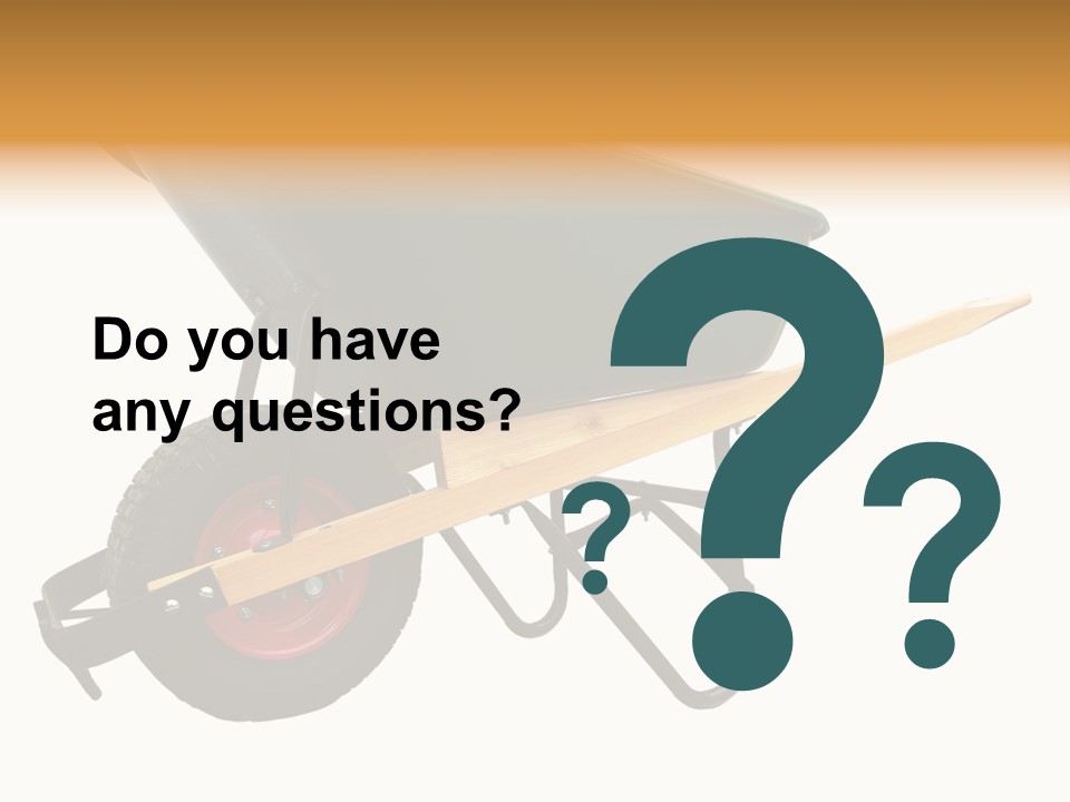 Isolated Wheelbarrow Gardening Tool On White Background PowerPoint Template