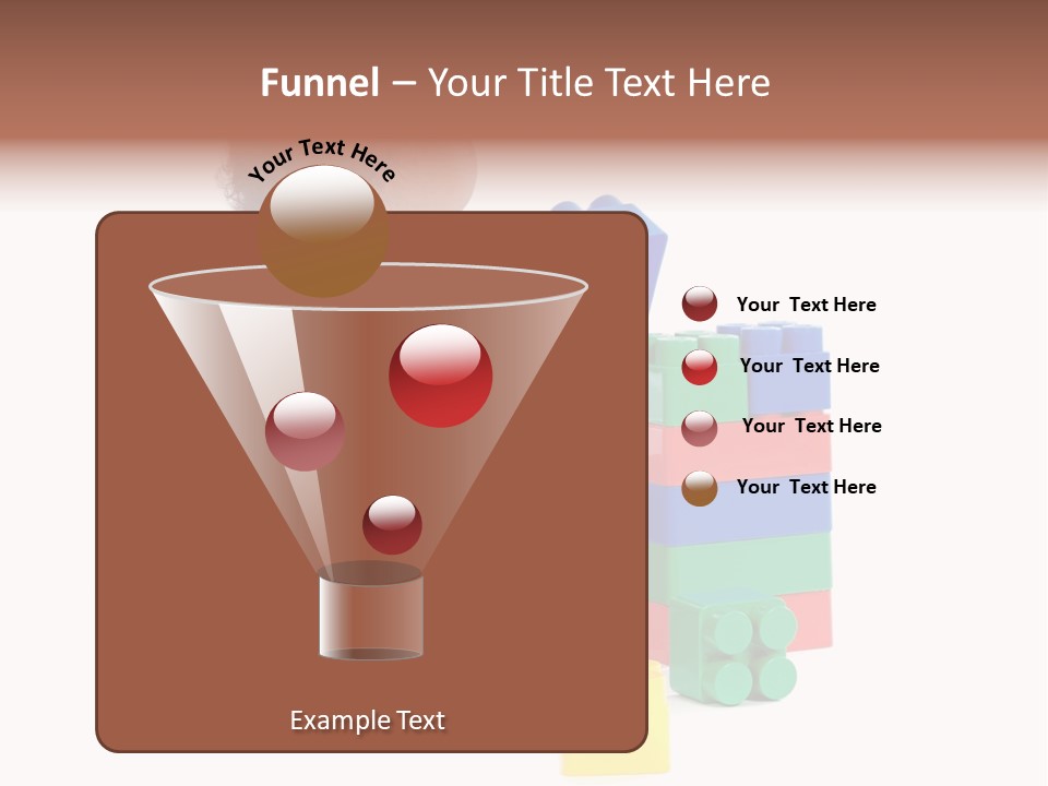 Adorable Baby Girl Playing With Building Blocks PowerPoint Template