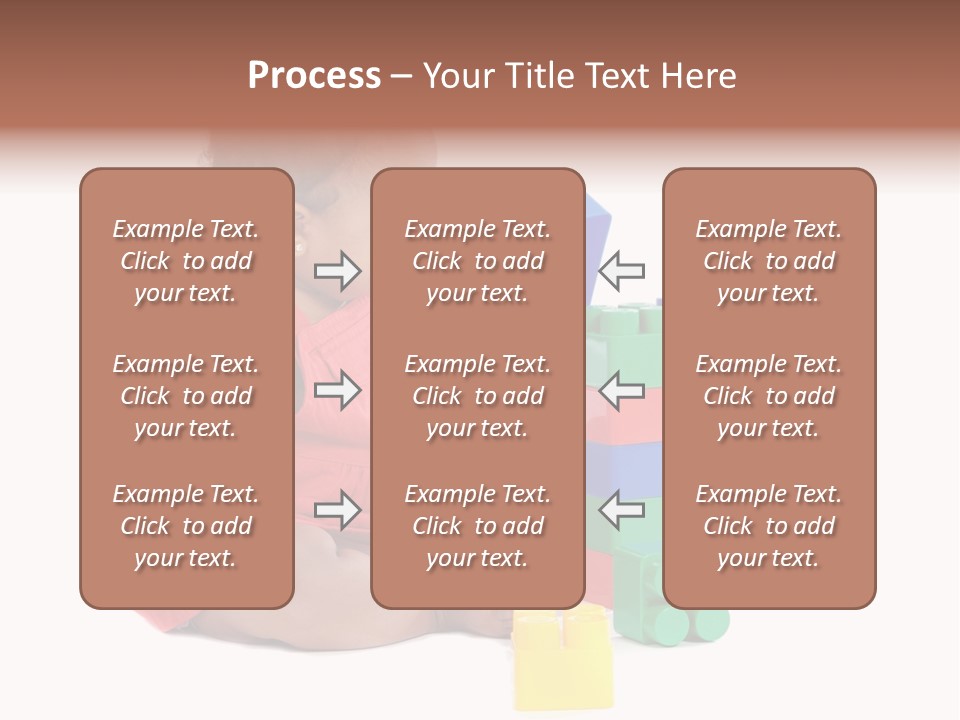 Adorable Baby Girl Playing With Building Blocks PowerPoint Template