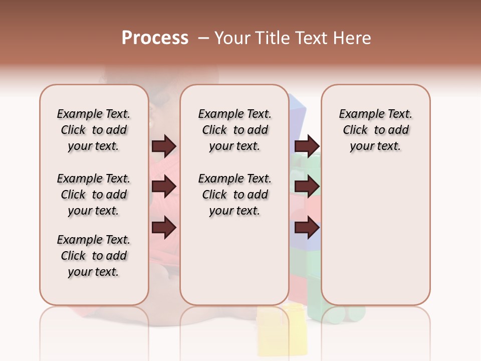 Adorable Baby Girl Playing With Building Blocks PowerPoint Template