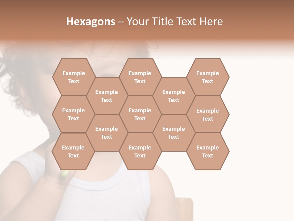 The Kid To Study To Clean A Teeth. PowerPoint Template