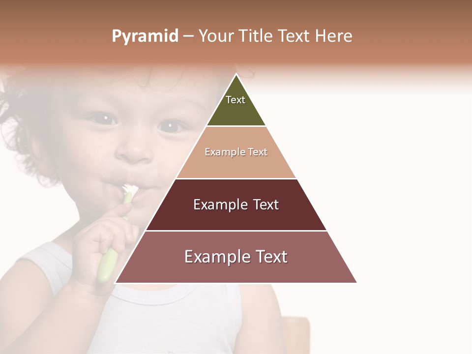 The Kid To Study To Clean A Teeth. PowerPoint Template