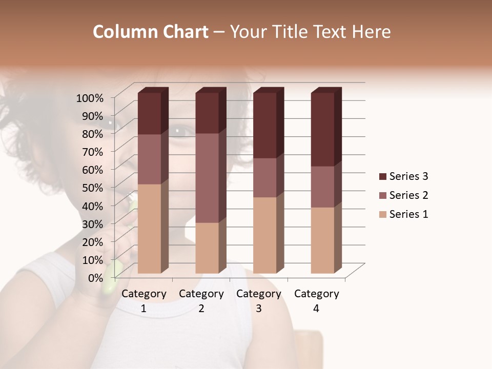 The Kid To Study To Clean A Teeth. PowerPoint Template